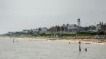 View Of The Coastline At Southwold Stock Photo