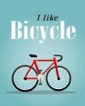 Bicycle Retro Illustration Stock Photo