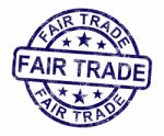 Fair Trade Stamp Stock Photo