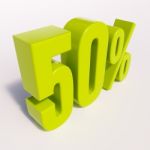 Percentage Sign, 50 Percent Stock Photo