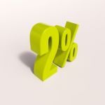 Percentage Sign, 2 Percent Stock Photo