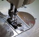 Footwear Stitching Machine Stock Photo