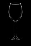 Wine Glass On Black Background Stock Photo