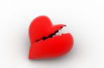 Broken Heart Sign, Loss Of Love Concept Stock Photo