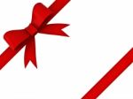 Red Gift Bow Stock Photo