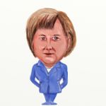 Angela Merkel German Chancellor Cartoon Stock Photo