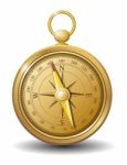 Gold Compass  Stock Photo