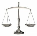 Silver Scales Of Justice Stock Photo