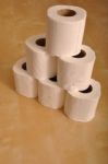 Toilet Paper Rolls Stock Photo