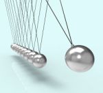 Newton Cradle Showing Energy And Gravity Stock Photo
