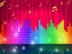 Sounds Waves Background Shows Make Music Or Sing Stock Photo
