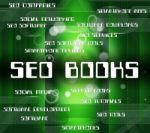 Seo Books Represents Textbook Fiction And Engine Stock Photo