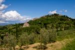 View Of San Biagio Church Tuscany Near Montepulciano Stock Photo