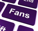 Fans Key Shows Follower Or Internet Fan Stock Photo