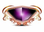 Elegant Purple Shield Stock Photo