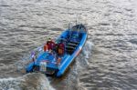 Jet Boat On The River Thames In London Stock Photo