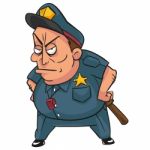 Cartoon Of Policeman Stock Photo