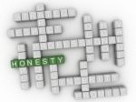 3d Honesty Concept Word Cloud Stock Photo