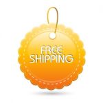 Free Shipping Tag Stock Photo