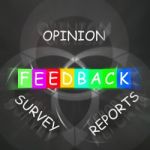 Feedback Displays Reports And Surveys Of Opinions Stock Photo