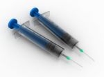 3d Illustration Syringe With Needle Stock Photo