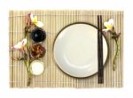 Japanese Food Empty Dish Stock Photo