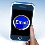 Email Button On Mobile Phone Stock Photo