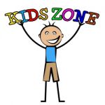 Kids Zone Shows Free Time And Child Stock Photo
