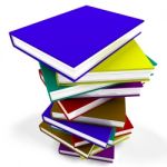 Multicolored Stacked Books Stock Photo