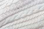 White Knit Fabric Background Stock Photo