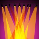 Background Spotlight Represents Stage Lights And Abstract Stock Photo