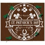 St.patrick's Day Logo On Wood Stock Photo