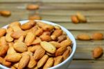 Almonds Background Stock Photo