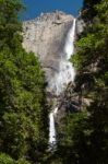 Upper & Lower Yosemite Falls Stock Photo