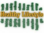 3d Imagen Healthy Lifestyle Issues Concept Word Cloud Background Stock Photo