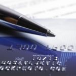 Biro Pen On Credit Card Stock Photo