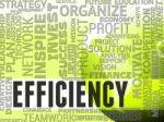 Efficiency Words Indicates Efficacy Productive And Effectiveness Stock Photo