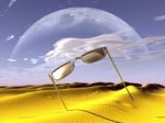 Sunglasses In Desert Stock Photo