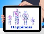 Happiness Family Shows Blood Relative And Cheer Stock Photo