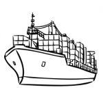 Cargo Ship With Containers Stock Photo