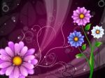 Flowers Background Shows Outdoors Flowering And Nature
 Stock Photo