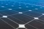 Solar Panels Produce Power, Green Energy Concept Stock Photo