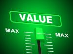 Value Max Indicates Upper Limit And Ceiling Stock Photo