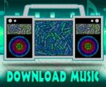 Download Music Indicates Sound Track And Data Stock Photo