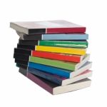 Twisted Stack Of Colorful Books Stock Photo