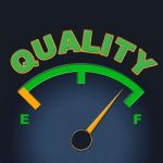 Quality Gauge Indicates Perfect Indicator And Satisfaction Stock Photo