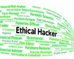 Ethical Hacker Meaning Contract Out And Words Stock Photo