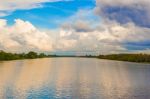 Landscape Over Zambezi River Stock Photo