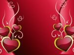 Hearts Background Shows Affection  Attraction And Passion
 Stock Photo