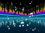Music Background Means Harmony Dj Or Instruments
 Stock Photo